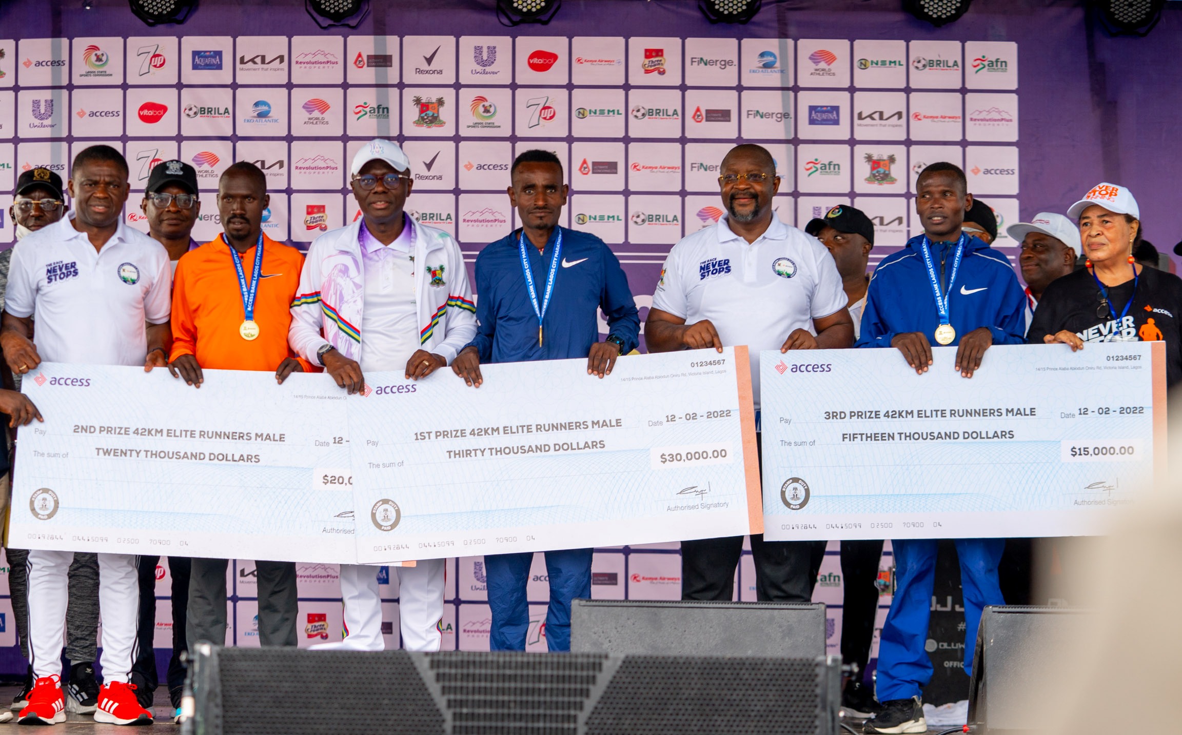 ETHIOPIAN NATIONALS WIN $60,000 FIRST PRIZE IN LAGOS CITY MARATHON, AS SANWO-OLU RACES WITH ATHLETES